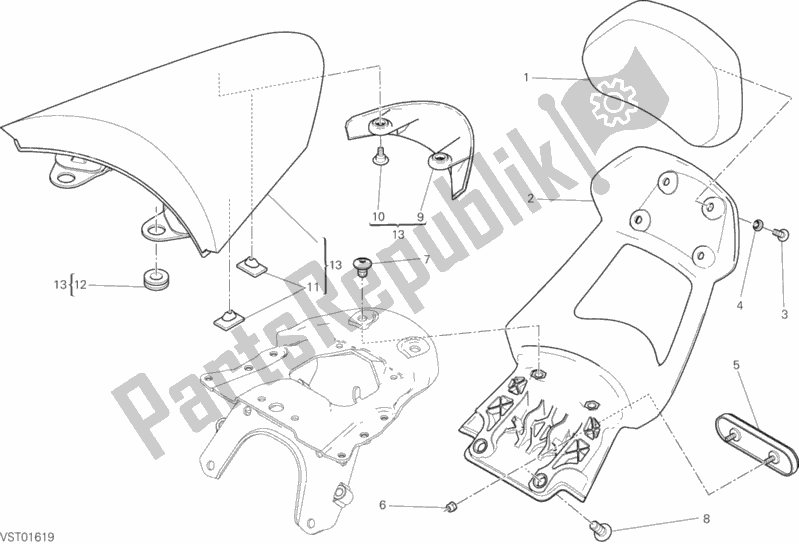 All parts for the Accessories of the Ducati Diavel Xdiavel Sport Pack Brasil 1260 2018